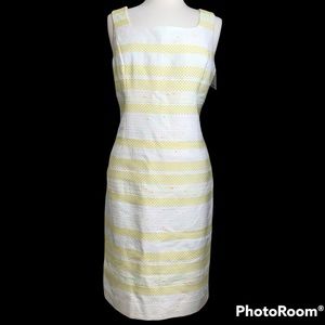 New Doncaster Collection East Hampton Garden Party Yellow Boucle dress 10